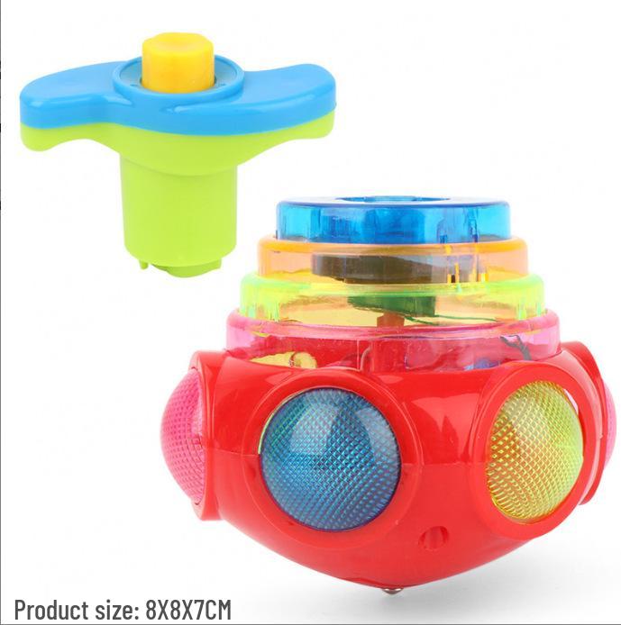 Color-Changing Rotating Gyroscope Toy with Music and Electric Launcher