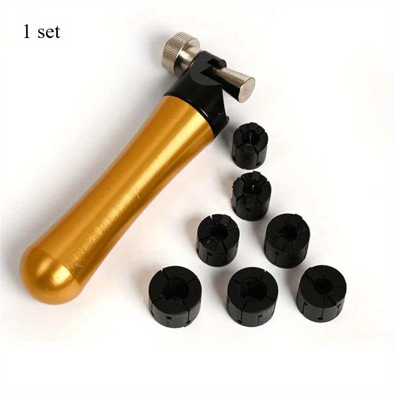 

Профессиональный набор инструментов для установки колец, 7 круглых плашек, измерительный металлический стержень, устройство для определения размера, для обработки при изготовлении ювелирных изделий