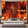 Custom Name Text Tapestry Galatasaray FC Personalized Polyester Wall Tapestry For Bedroom And Room