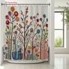 Bunte Handgehäkelte Blumen Duschvorhang Blumenstoff Badezimmer Dekoration Mit Haken Für Badewanne Fenster Wand Ganzjährig