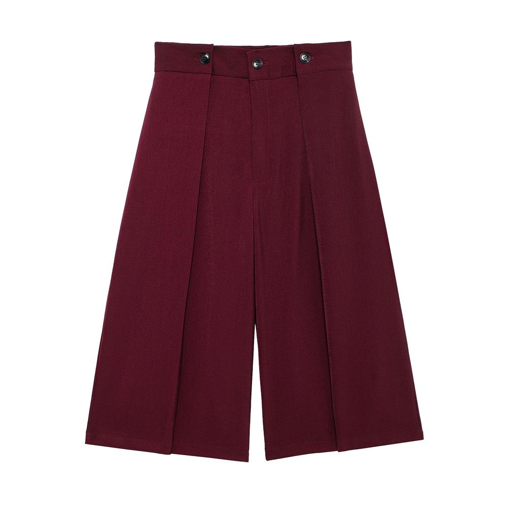 

Spring 2025 Women s Fashion Versatile Slim Pleated Casual Shorts S