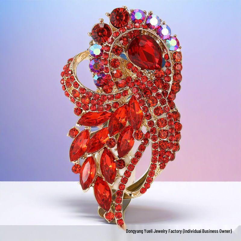 Koreanisch-Stil Funkelnde Kristall-Muschel Brosche Corsage für Damen Anzugmäntel