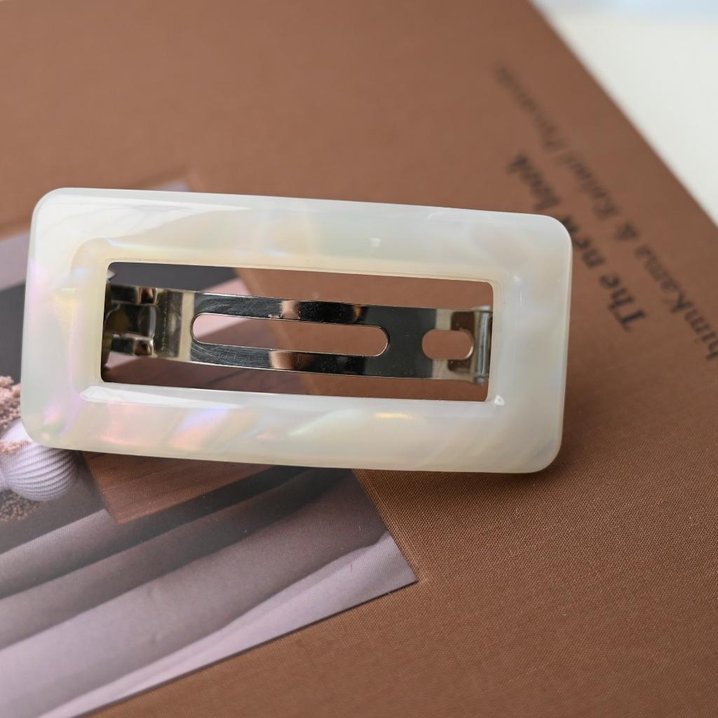 Fashion French Clips Barrettes Acetate Hair Clips for Girls and Women Pony Hair Headwear Rectangle Shaped Hair Accessories