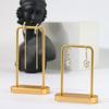 Metal Holder Finger Jewelry Earring T Bar Shelf Hanging Display Stand Ear Studs Storage Organizer Hole Rack