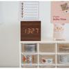 Wooden Digital Alarm with Temperature Sound Desktop LED Bedside ClocK LED Alarm Clock Office Decoration Home Decor