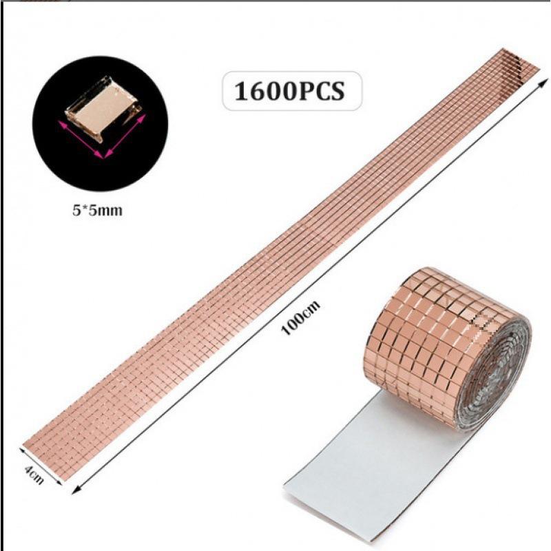 Self-Adhesive Waterproof Mosaic Mirror Frame Sticker for Bathroom Decor