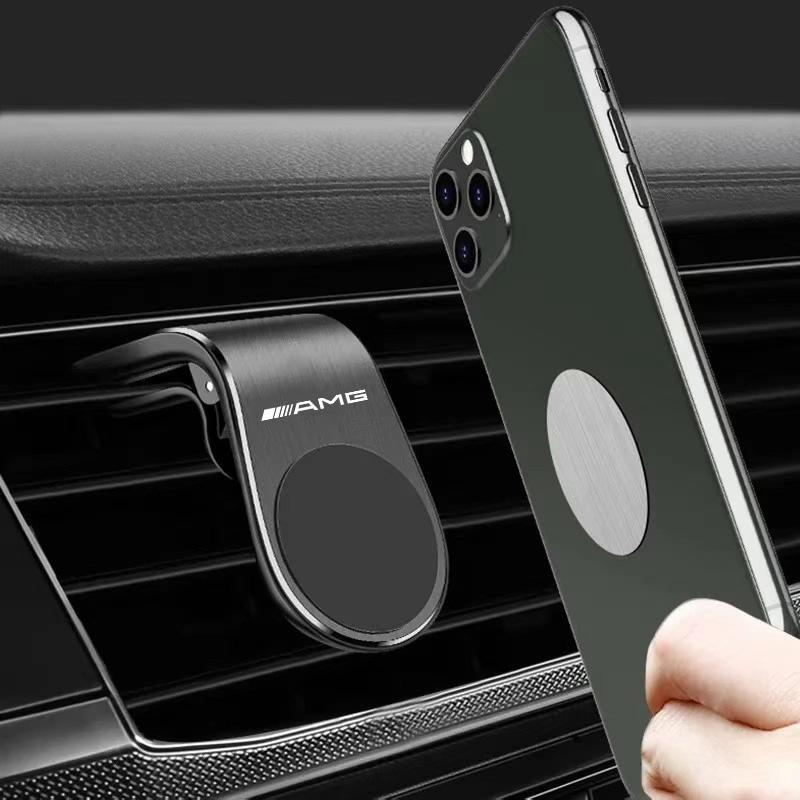 Magnetic Car Phone Holder GPS Navigator Stand Valve Cover For Mercedes Benz AMG GLE GLS CLA CLE GLC CLS GLA W223 W213 W206 W464