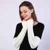Twist Long Gloves Korean Version of the Female Fall and Winter New Half-finger Woolen Gloves Knitted Warm Open Finger Arm Sleeve Fake Sleeve