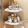 Wall Mounted Rotatable Spice Rack Punch-Free Shampoo Storage Rack Bathroom Shelf  Kitchen
