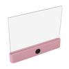 Flat Book Light Clear Rechargeable with 3 Colors Timer Dimmable Night Reading Doodleable Panel Plate Lamp Full Page Pink