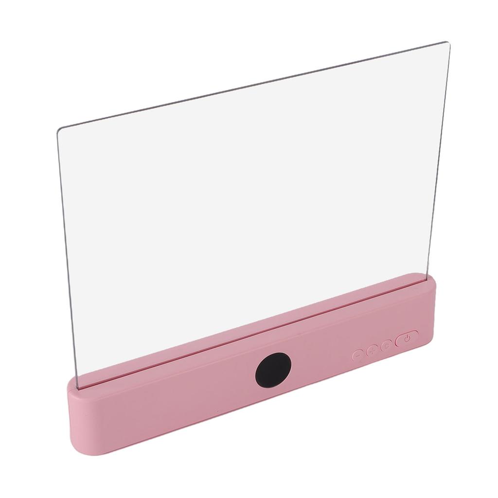 Flat Book Light Clear Rechargeable with 3 Colors Timer Dimmable Night Reading Doodleable Panel Plate Lamp Full Page Pink