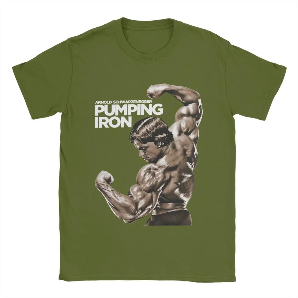 Freizeit Arnold Schwarzenegger T-Shirt für Männer O Hals Baumwolle T Shirts Kurzarm T-Shirts Neue Ankunft Tops