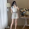 High-end Casual Sports Suit for Women, Summer Fashionable Short-sleeved Shorts Two-piece Set