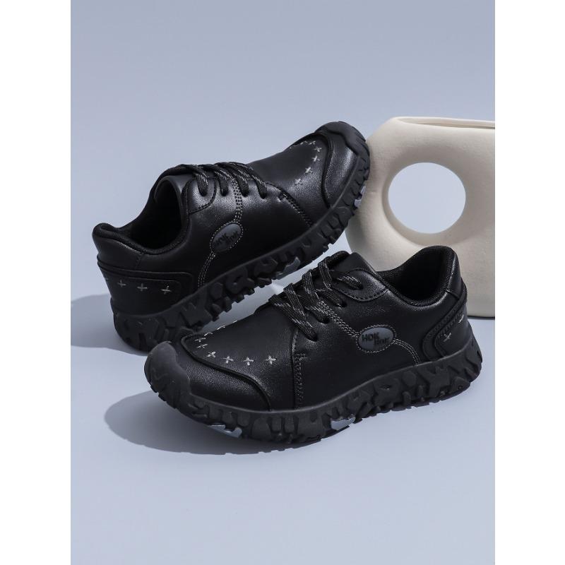 

Женские кроссовки из кожи ручной работы, легкие туфли на плоской подошве, удобный дышащий верх, кожаная подошва 36 чёрный