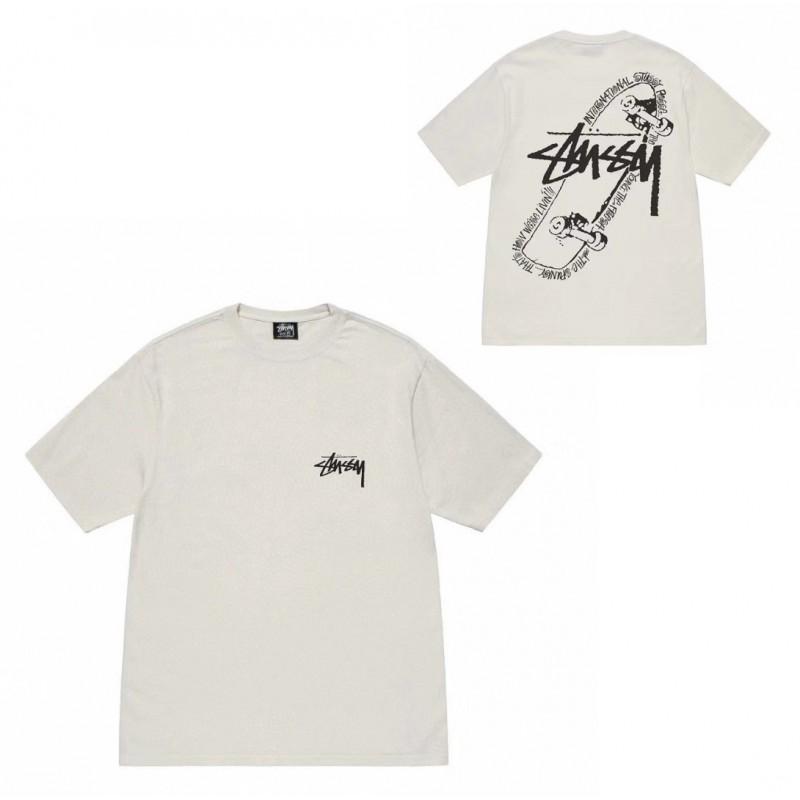 Camiseta de Algodón Streetwear para Hombre y Mujer Corte Holgado Manga Corta Camiseta Gráfica Casual Unisex Cuello Redondo