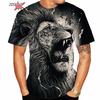 Fashion 3D Skull New Printed T-Shirt Men's Summer Outdoor Men's Short Sleeve Tee Round Neck