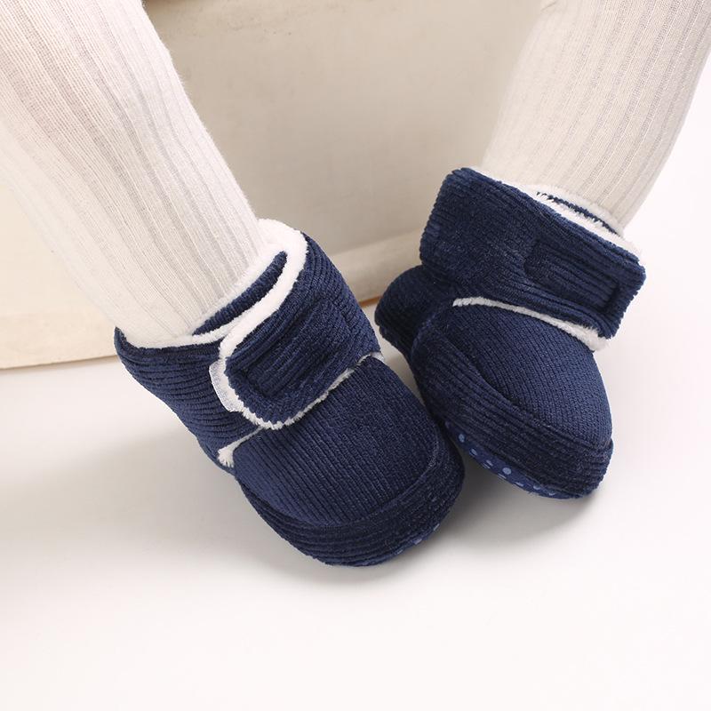 Velvet Snow Boots: Warm Cotton Shoes for 0-1 Year Old Babies, Boys & Girls, with Soft Soles