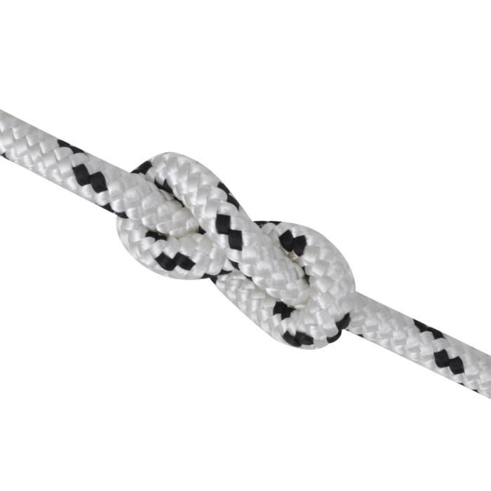 VidaXL Corde de bateau tressée en bobine Polyester 6 mm x 50 m