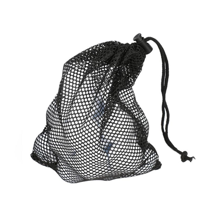 Golf Mesh Bags Small Sports Ball Net Bag Drawstring Pouch Nylon Mesh Bag Convenient Storage Organizer Golf Accessories