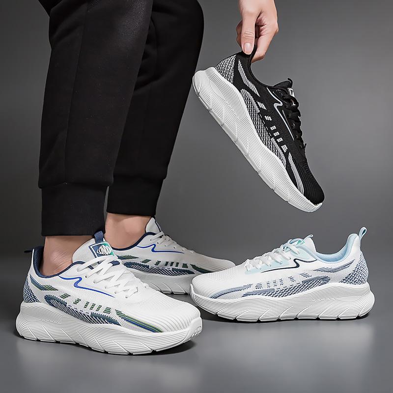 Korean Version of Fly-woven Sports Shoes for Men and Women, Casual Platform Dad Shoes, New Breathable Running Shoes F8830