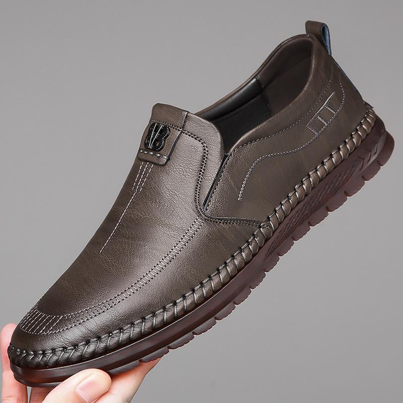 Fashion Spring Autumn Male Shoes Wear-resistant Non-slip Designer New Men's Leather Casual Shoes Lightweight Comfortable Loafers Man