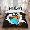 3pcs Set Goofy1pc of Quilt Cover+2pcs of Pillowcase, No Core, Print Bedding, All Seasons Bedroom Setting009