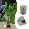 Vaso Solar para Cemitério de Resina Suporte Floral Memorial Alimentado por Energia Solar Pátio
