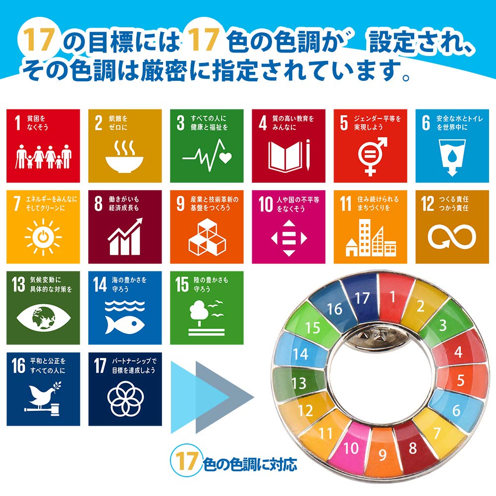 Set of 20 SDGs UN Headquarters Latest Pin Collar Lacquer Painting Geri Latest Comes with 40 Unisex Badges, Specification, Badge, Badge, + Craft,