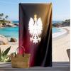 Polen Fotbollstryck Strandhandduk Snabbtorkande Superabsorberande Mjuk Badhandduk för Simning Strand Resor Fläkt Souvenir Present