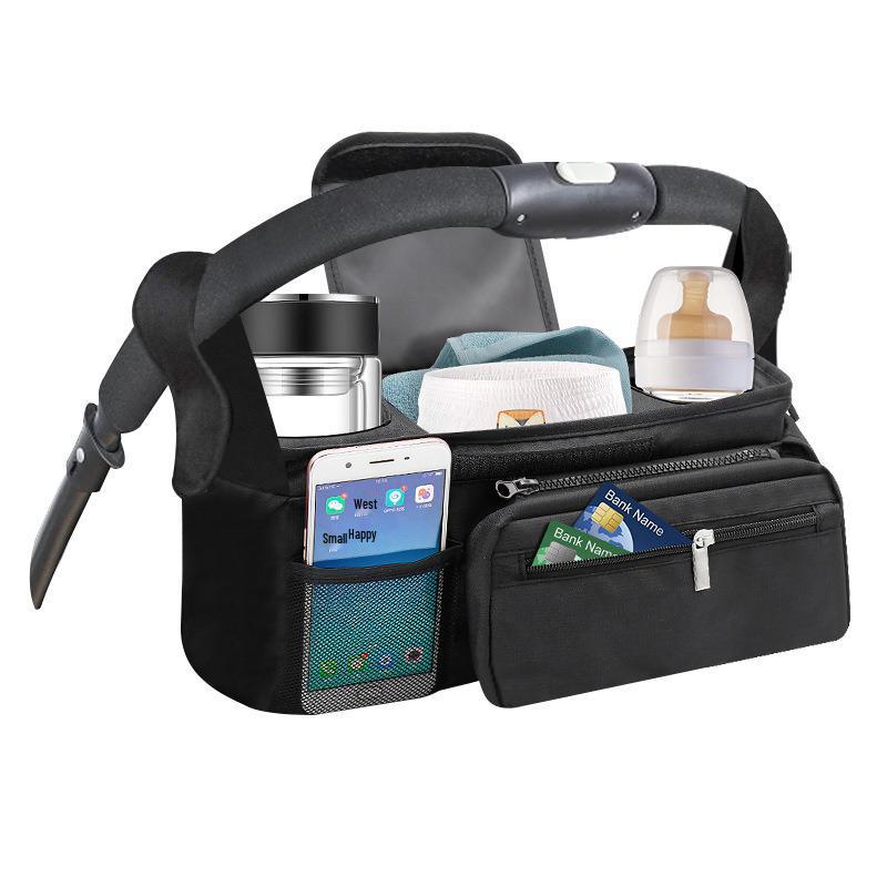 Universal Stroller Storage Bag with Hanging Basket