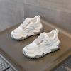 2025 Trendy Women's Genuine Leather Platform Sneakers with Thick Sole and Concealed Lift