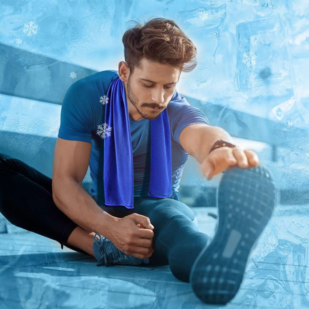 Instant Cooling Sports Towel, Microfiber Quick Dry Fabric Neck Wrap for Gym Yoga Outdoor Adventures, Breathable and Multipurpose