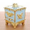 Toothpicks Box European Style Vibrant Color 3 Grids with Lid Relief Pattern Decorative Plastic All-Purpose Toothpick Cotton Swab Organizer Box Home