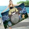 Kreslený T-Totoro Mikrovlákno Tištěný Plážový Ručník Horolezectví Jóga Pláž Koupání Běh Absorpční Měkký Ručník