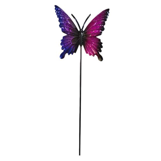 12 Inch Butterfly Garden Stake Decorative Metal Butterfly Stake Outdoor Colorful Butterfly Yard Art for Lawn Porch Pathway Yard Patio Plant Pot Decor