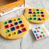 1 Set Geometry Shape Matching Game Toddlers Boys Girls Logic Focus Training Color Shape Learning Educational Toy Multi-player Interactive Puzzle Board