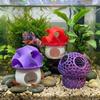 Simulation Mushroom Aquarium Cave Shelter Hollow Out Betta House  Landscape Decoration