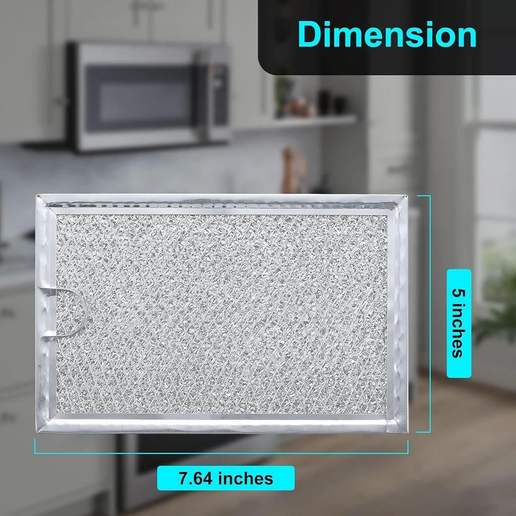 Microwave Filter Replacement for GE WB06X10359, Microwave Vent Filter for LG 5230W1A012B, Kenmore, Frigidaire, Microwave Grease Filter 7-5/8" x