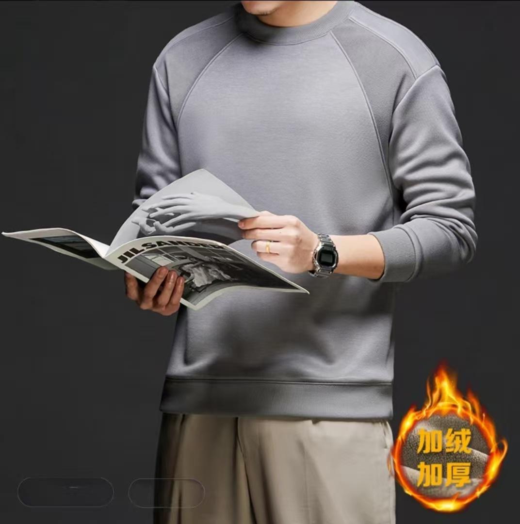Men s Hoodie Casual Top Crew Neck T-Shirt M