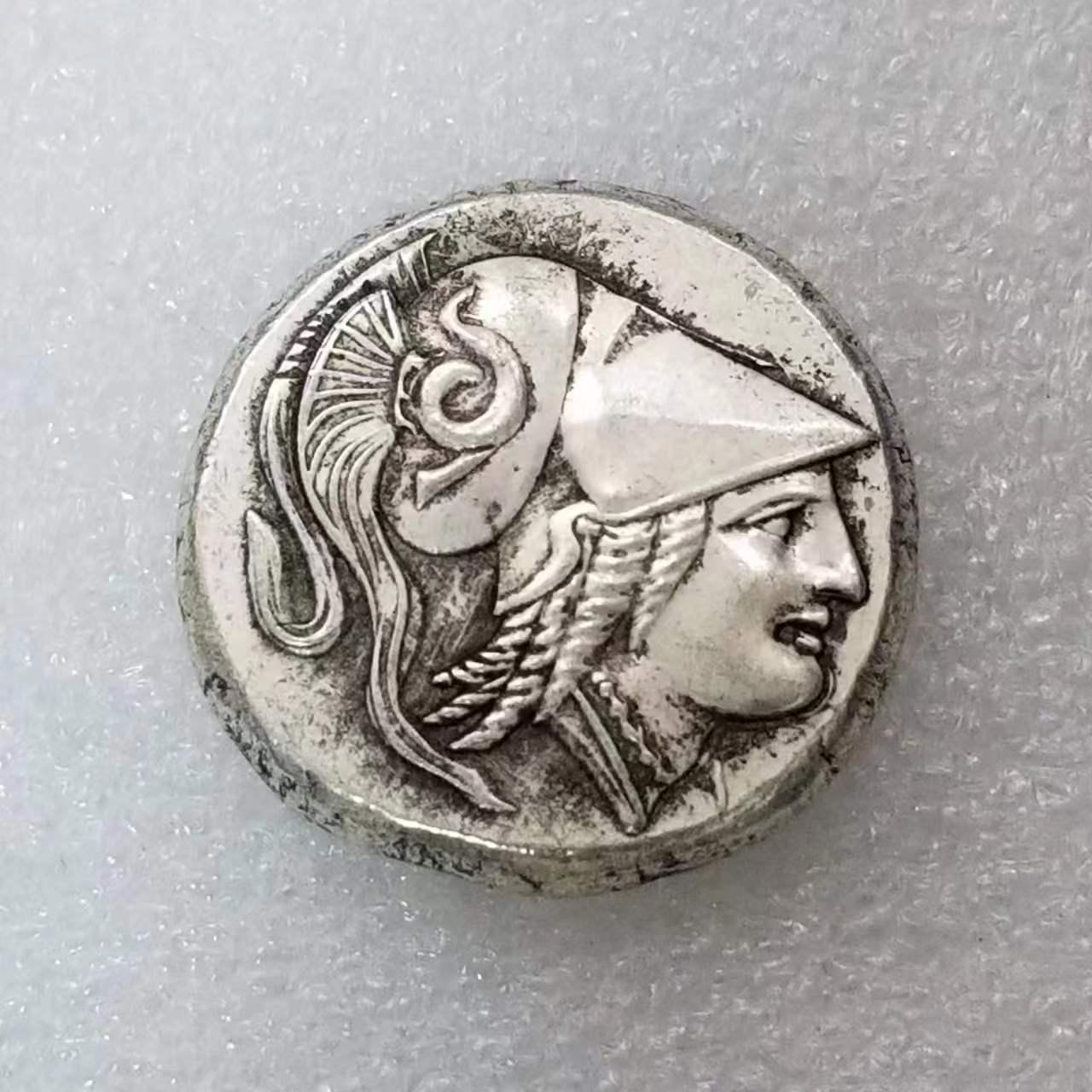 Antique Greek Coin Replica: Copper-Plated Silver Round