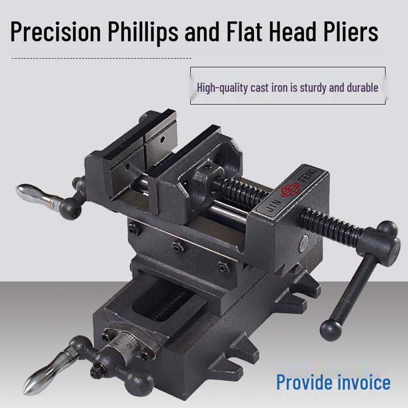 Precision Heavy-Duty Flat-Nose Pliers for Two-Way Bench Vise and Table Drill Milling