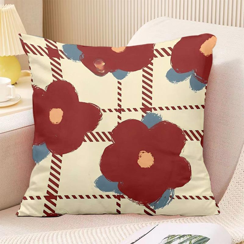 Милая и свежая наволочка с цветочным узором, декоративная наволочка для гостиной, спальни, квадратная наволочка для подушки 40x40cm