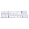 Foldable Bluetooth Keyboard Portable Triple Folding Rechargeable Wireless Keyboard with Touchpad