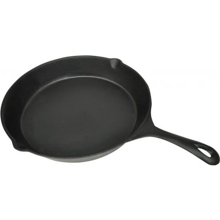 Poêle en fonte XL rond et lisse Big BBQ