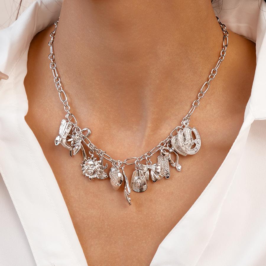 

Модне кольє для жіночих ювелірних виробів срібний