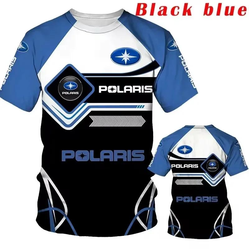 

New 3D Print Polaris Logo Racing T-shirts Cool Neutral Racing Team Men T-shirt with Short Sleeve and Round Neck Shirt Children S