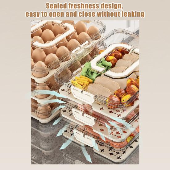 Snack Box Stackable Meal Prep Container with Lids Clear Plastic Food Storage Box Compact Meal Prep Box Kitchen Storage Container