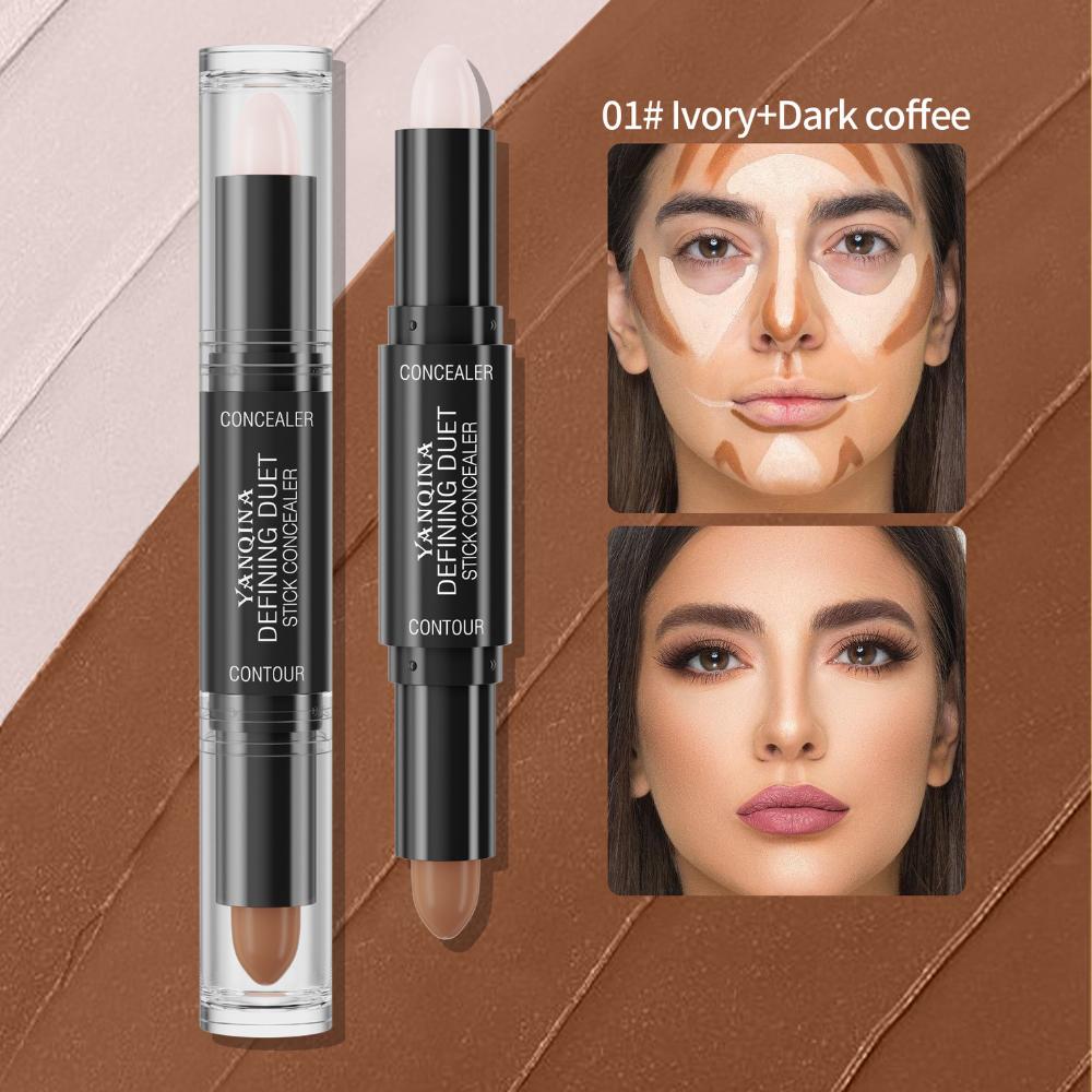 

Контурный стик с двойной головкой. Хайлайтер 2-в-1. Стереоскопический финишный хайлайтер Shadow V для лица. Консилер-карандаш. Финишный крем. Тональный крем. #01