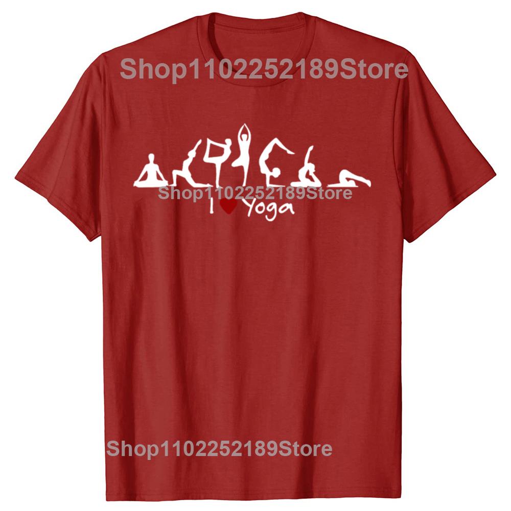 

Yoga Workout Cute Funny Graphic Top Tee I Love Yoga TShirt Vintage T Shirt Men Clothing Tops Camisas Streetwear S