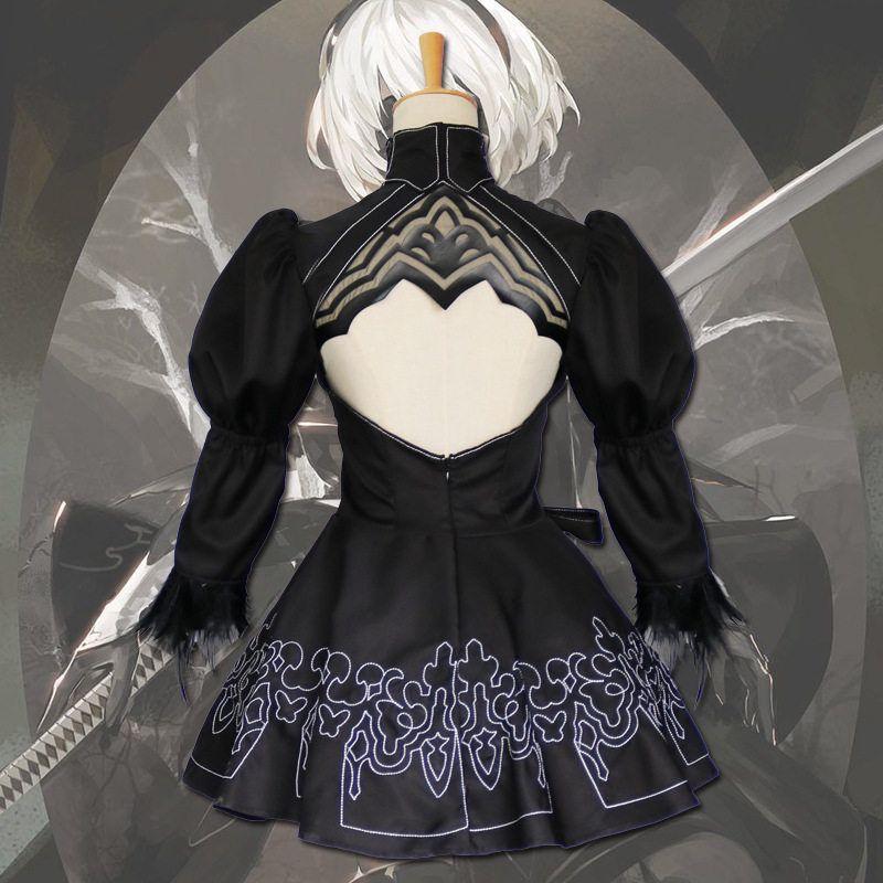 In-Stock Nier: Automata Cosplay Costume for Women, Complete Set of 2B Sister 9S Cosplay Clothing